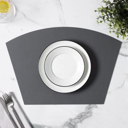 Serving napkin on the TEM table, 30 × 44 cm, dark gray color-4