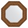 Mirror in the baguette frame, vignette aged bronze 109 mm, 65x65 cm