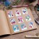 Paper stickers "Snowmen", with coloring, 11 x 15.5 cm, New Year