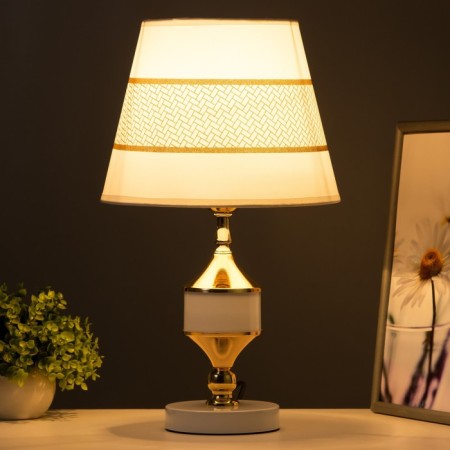 Loll table lamp E27 40W white-gold 25x25x41 cm Risalux-1