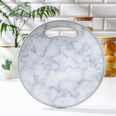 Board cutting plastic shade "Marble", round, d = 30 cm-6