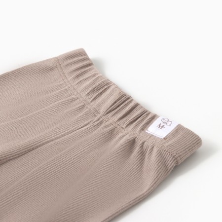Kit (longshit and trousers) children's minku, brown color, height 68-74 cm-3