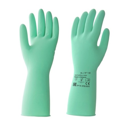 Latex reusable green gloves, size XL-4