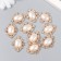 Decor for creativity plastic, rhinestones "Pearl oval in colors" set of 10 pcs 2.3x3.2 cm