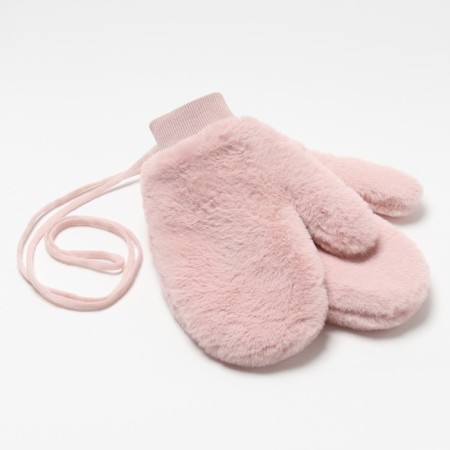 Mittens for claim. Minaku Minaku fluffy 25 cm pink-1