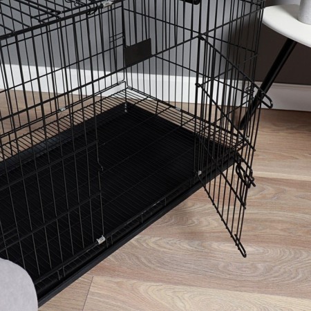 A cell with thickened rods for dogs and cats, 91 x 59 x 69 cm, black-2