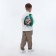 Children's backpack on the zipper "chosen", the color is green