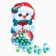 New Year! Chocolate with cookies, on the postcard "Happy New Year", a snowman