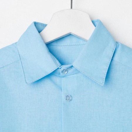 School shirt for a boy, blue color, height 158 ​​cm-1