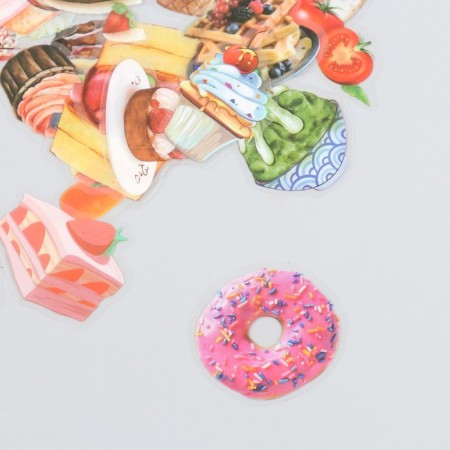 Stickers for creativity "Light dessert" PVS set of 50 pcs 3x2 cm-1