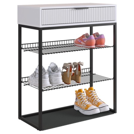 Shoe Velvet, 750 x 334 x 905, white wood/white matte/black muar-3