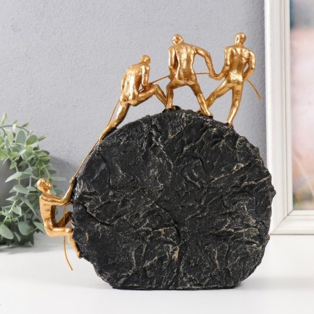 Souvenir Polystone "Rocks. Strength of Spirit" Gold 24.5x6.1x26 cm-3