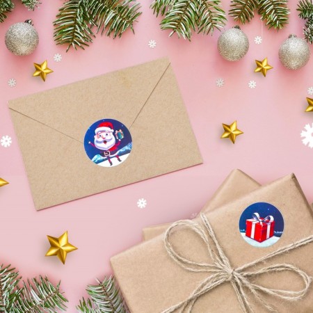 Stickers in the roll "Preparation for the holiday", 500 pcs, 2.5 x 2.5 cm-1
