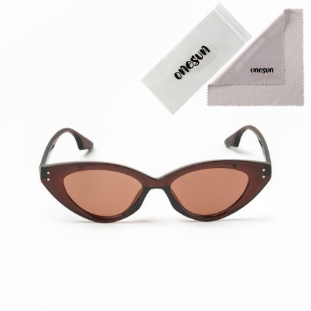 Sunglasses "OneSun", UV 400, pipe 14 cm, width 15 cm, 4.2 x 6.5 cm, brown-2