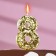 Candle in the cake "Squeezes", number "8", gold, 6.5x4