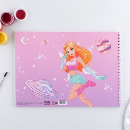 Album for drawing A4 32 sheets on the spring "September 1: Fairies" cover 200 g/m2, paper 100 g/m2-5