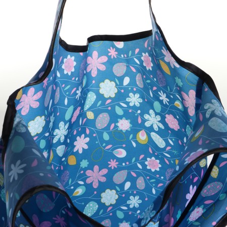Household bag without fastening, folding, blue color-2