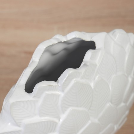 VAZA Ceramics Table "Benito" leaflets, 25x21 cm, white-2