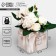 Gift box for flowers with PVC lid, packaging, "silk", 12 x 12 x 12 cm