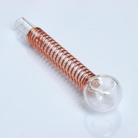 Smoking tube, 2.5 x 12.8 cm, golden