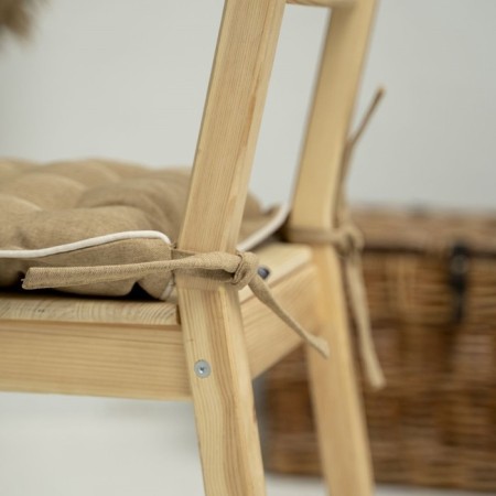 Pillow for chair "Ibiza", size 40x40 cm, mustard color-1