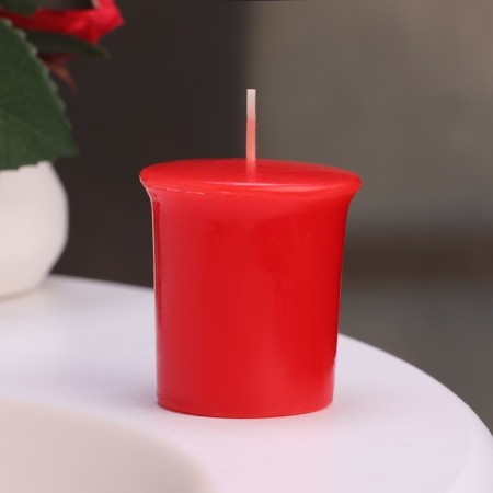 Aromatic candle "Sweet Strawberry", sweet strawberries, set 5x4.5 cm, 3 pcs-1