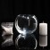 VAZA-Sub-Great "Classic" with a white candle, 12 × 10 cm, 9 hours, ball, glass