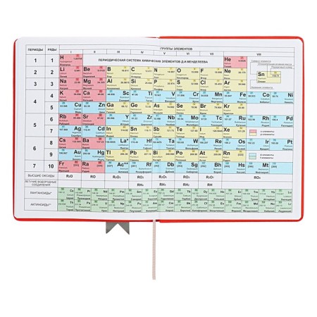 Universal diary for grades 1-11 Lenta, solid cover of artificial leather, applique, silkography, liesse, 48 sheets, red-15
