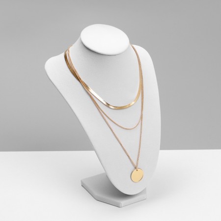 Bust for jewelry, 17 x 11 x 25 cm, h = 23.5 cm, white color-1