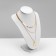 Bust for jewelry, 17 x 11 x 25 cm, h = 23.5 cm, white color