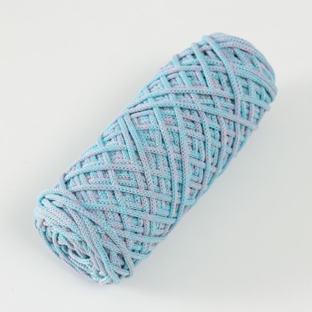 Knitting cord 35% cotton, 65% polypropylene 3 mm 85m/160 ± 10 g (pink/mint)-1