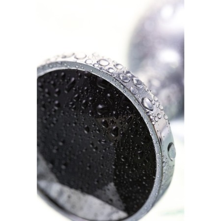 Anal plug Metal by Toyfa, silver, with a black crystal, 7.5 cm, d = 3 cm-6