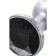 Anal plug Metal by Toyfa, silver, with a black crystal, 7.5 cm, d = 3 cm