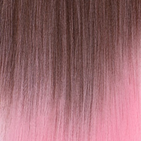 SIM-BRAIDS Kanecalon Two-color, corrugated, 65 cm, 90 grams, light pink color (#FR-12)-1
