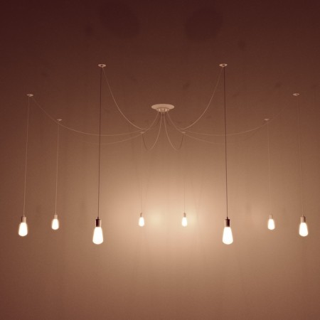 Lamp "Spider" 8x40W E27 white 80x80x90 cm-2