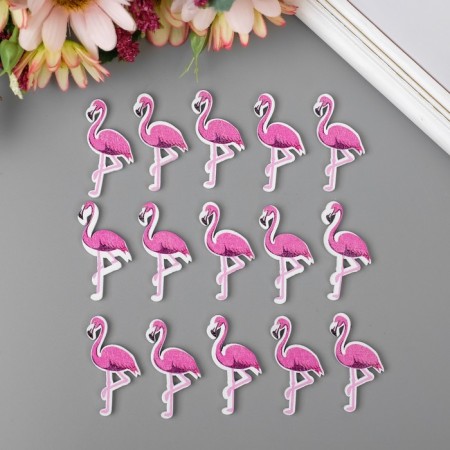 Decor for creativity "Flamingo" set of 15 pcs 3.2x1.5 cm
