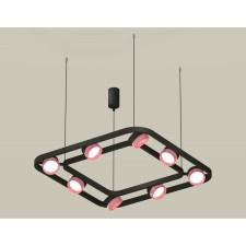A set of suspended rotary lamp with composite crystal Ambrella Light, Traditional Diy, XB9182201, 8xgx53, color black sand, pink