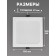 Luminer built -in LED "Daunlate" 12W, 4000K, 1140 lm, 220V, 150x27mm, square 10532