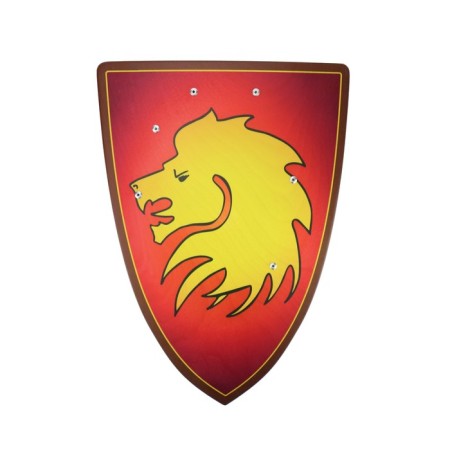 Wooden triangular shield "Leo head"-2