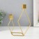 Summary Metal for 2 candles "Geometry. Romb" gold d = 2.3 cm 7.8x18x19 cm