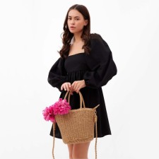 Women's dress with a bow Mist Summer Time, Black, p. 46