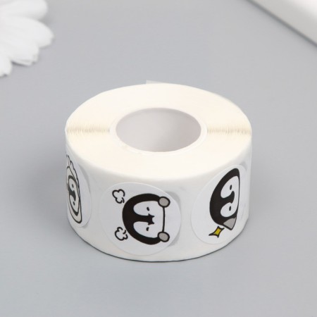 Stick Paper "Penguin" d = 2.5 cm 500 pcs in a roll 3x5x5 cm-2