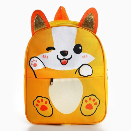 Baby backpack for a boy with a pocket "Cute Corgi", 30x25 cm-1