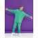 Baby trousers, height 98 cm, green color