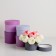 Set of round gift boxes 5 in 1 "delicate" 20 x 14 - 15 x10 cm