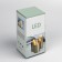 Silver LED candle, 7 × 15 × 7 cm, plastic, AAX2 batteries (not complete), warm white glow