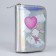 Wallet with a holographic effect, silver color