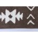 Arya Home Norris bathroom mat, size 50x80 cm, brown color, white