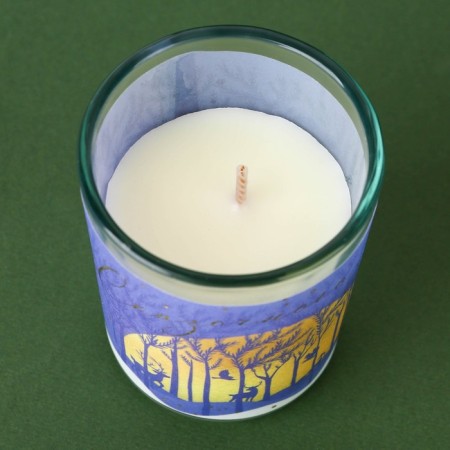 New Year's candle in a glass of "Fairytale", aroma nut-3