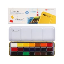 A watercolor art in cuvettes, 21 color x 2.5 ml, ZHK 